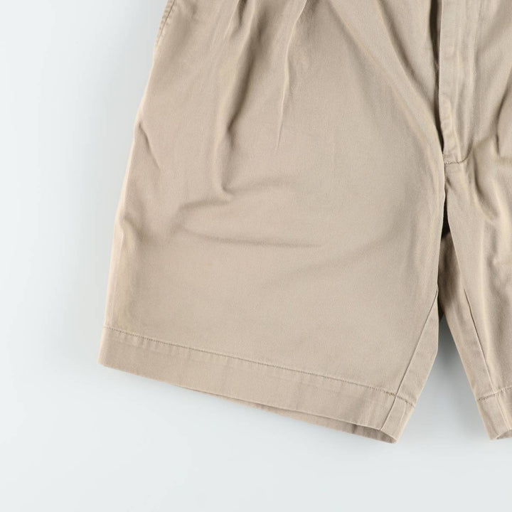 Ralph Lauren POLO RALPH LAUREN CLASSIC FIT PLEATED 9" Two-Pleat Chino Shorts (Men's W37 equivalent) cotton Beige type Vintage Second Hand