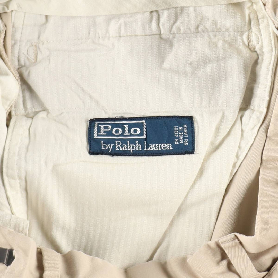 Ralph Lauren POLO by Ralph Lauren Chino Shorts, Half Pants, Men's, W32 equivalent cotton Beige type Vintage Second Hand