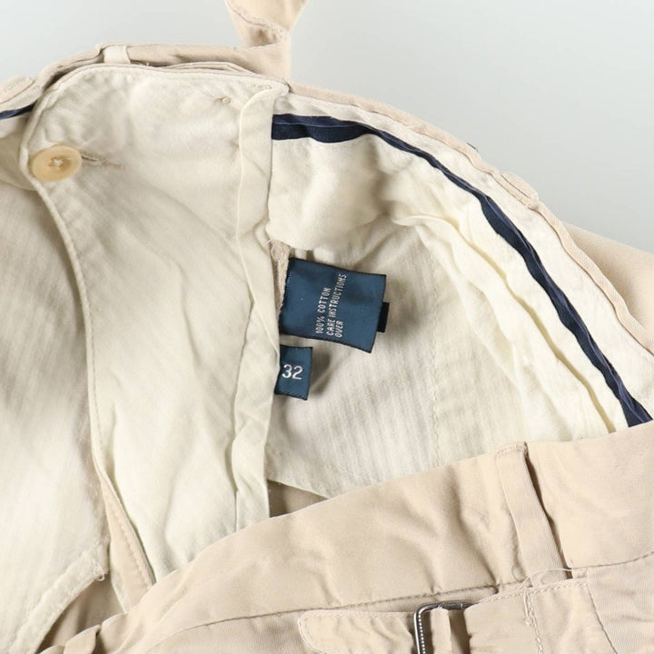 Ralph Lauren POLO by Ralph Lauren Chino Shorts, Half Pants, Men's, W32 equivalent cotton Beige type Vintage Second Hand