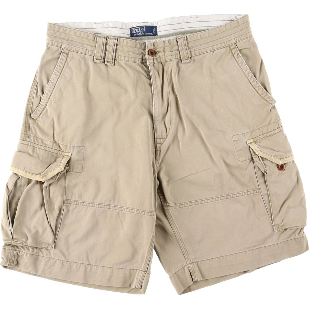 Ralph Lauren POLO by Ralph Lauren cargo shorts, half pants, men's w37 equivalent cotton Beige type Vintage Second Hand