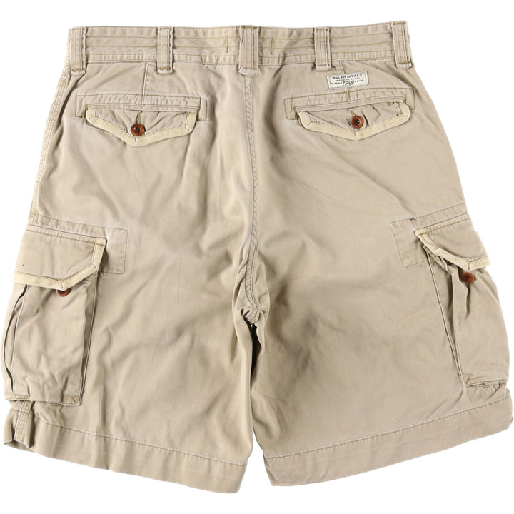 Ralph Lauren POLO by Ralph Lauren cargo shorts, half pants, men's w37 equivalent cotton Beige type Vintage Second Hand