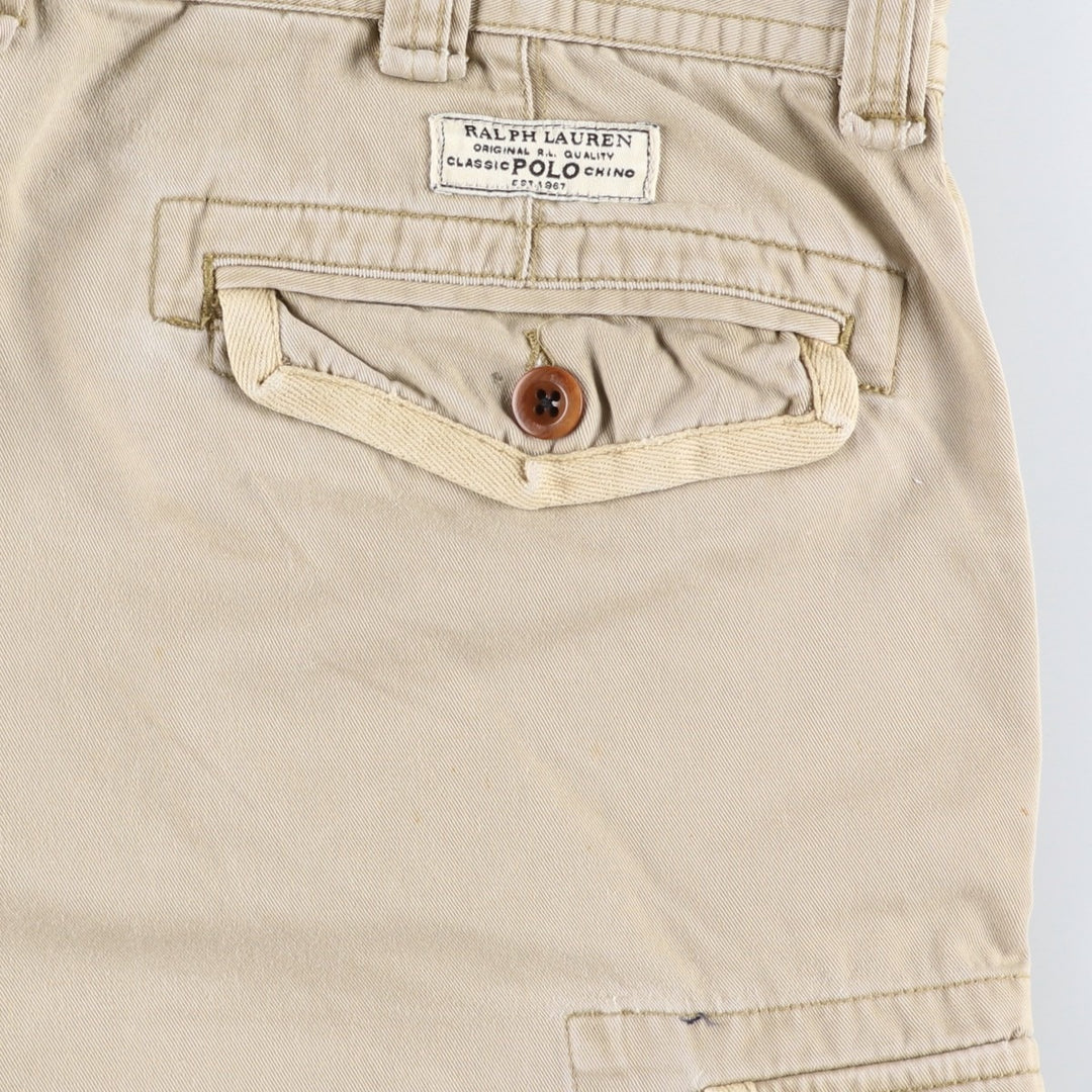 Ralph Lauren POLO by Ralph Lauren cargo shorts, half pants, men's w37 equivalent cotton Beige type Vintage Second Hand
