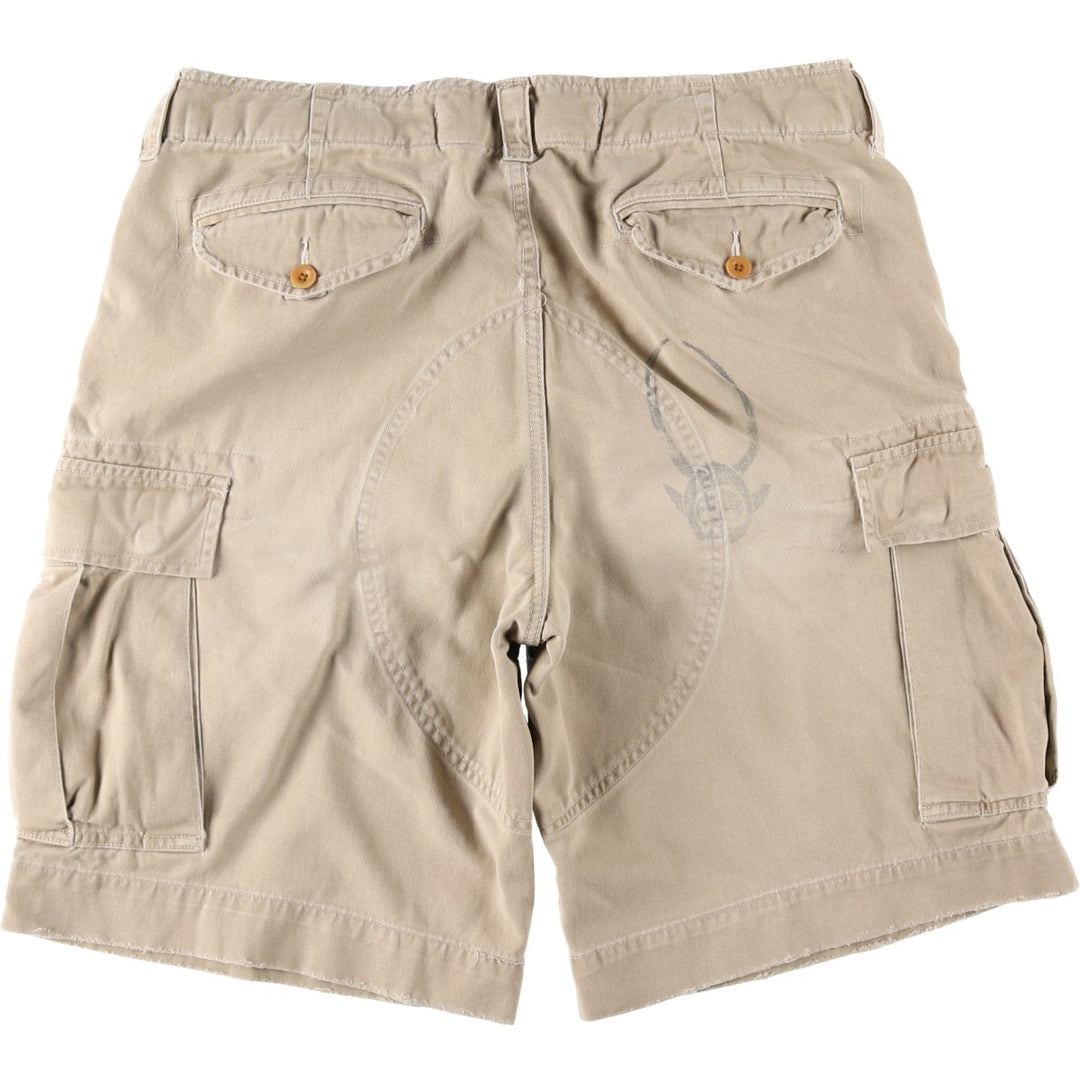 Ralph Lauren POLO by Ralph Lauren Cargo Shorts, Men's Size W35 (approx.), Vintage cotton Beige type Vintage Second Hand