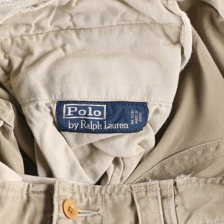Ralph Lauren POLO by Ralph Lauren Cargo Shorts, Men's Size W35 (approx.), Vintage cotton Beige type Vintage Second Hand