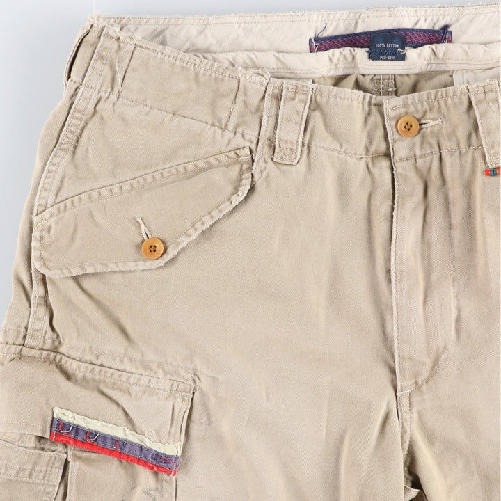 Ralph Lauren POLO by Ralph Lauren Cargo Shorts, Men's Size W35 (approx.), Vintage cotton Beige type Vintage Second Hand