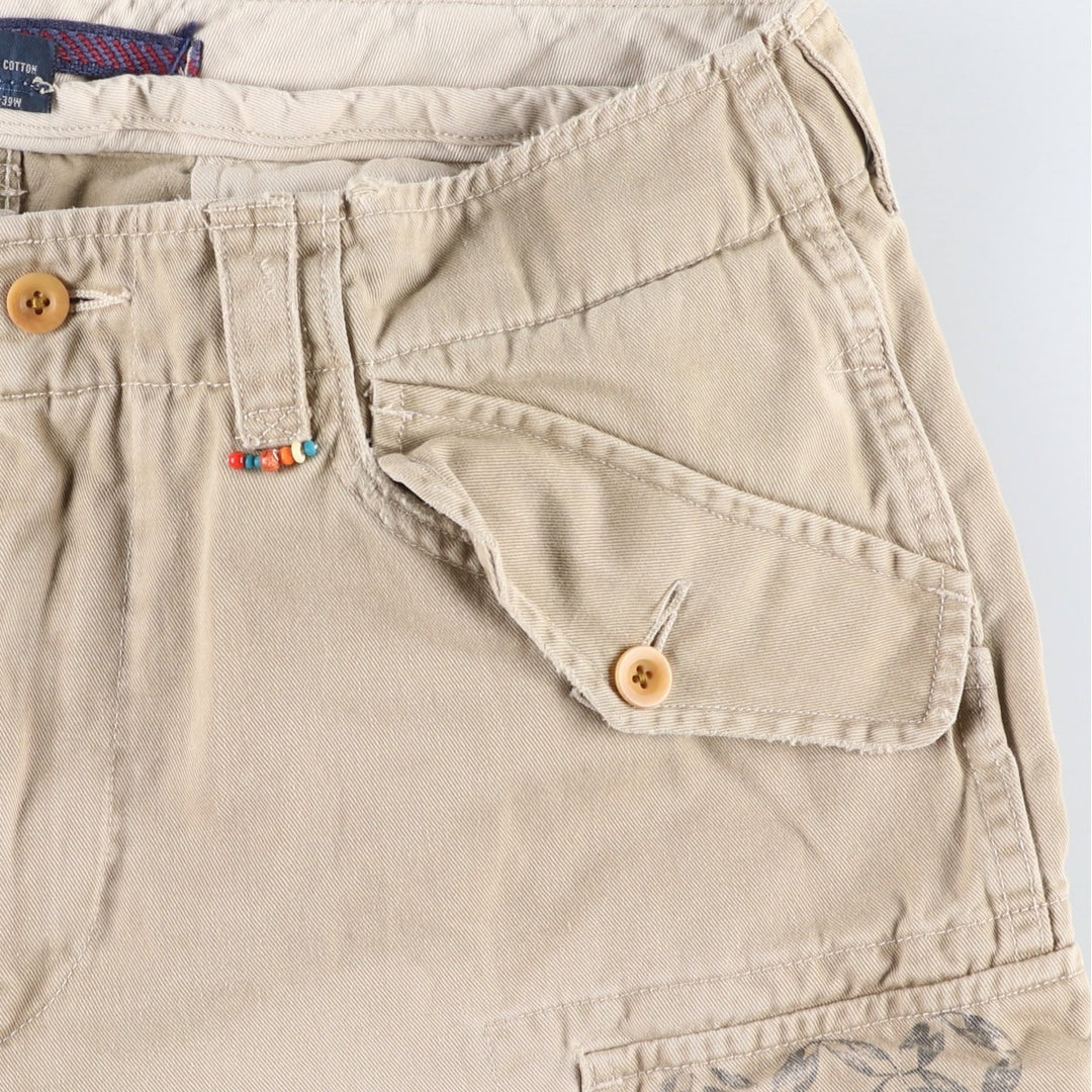 Ralph Lauren POLO by Ralph Lauren Cargo Shorts, Men's Size W35 (approx.), Vintage cotton Beige type Vintage Second Hand