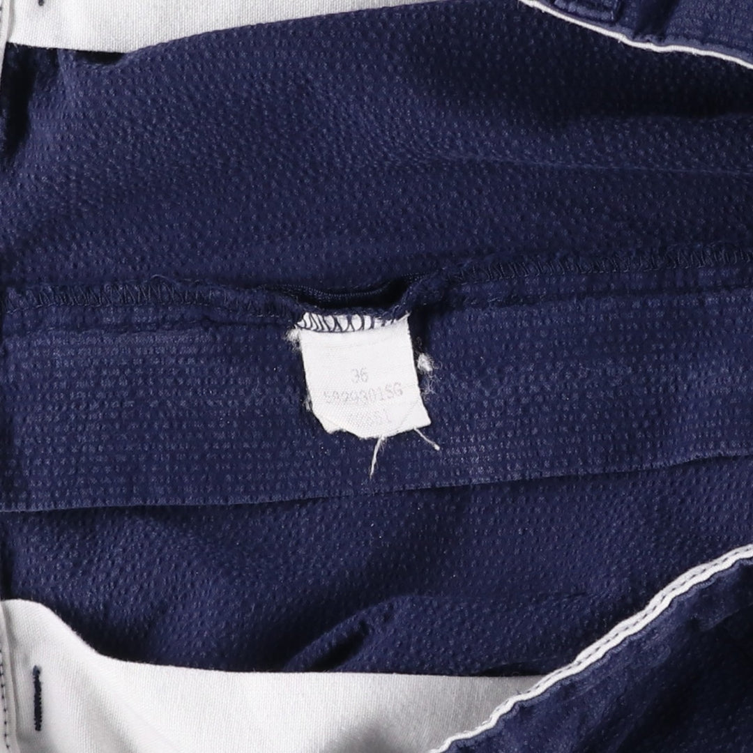 Ralph Lauren POLO GOLF seersucker shorts, men's size W35 (approx.) cotton navy blue type Vintage Second Hand