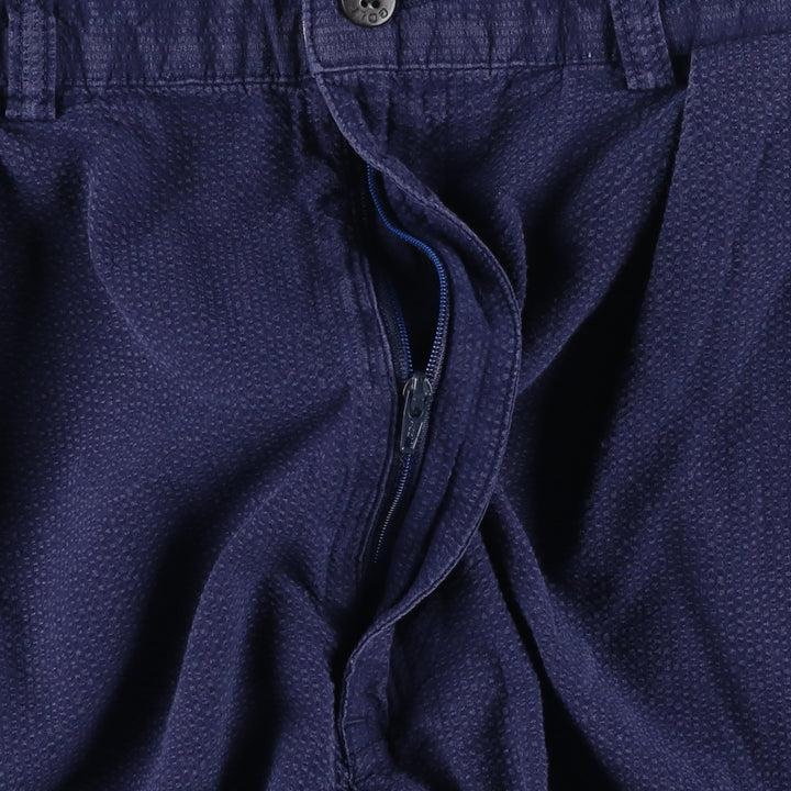 Ralph Lauren POLO GOLF seersucker shorts, men's size W35 (approx.) cotton navy blue type Vintage Second Hand