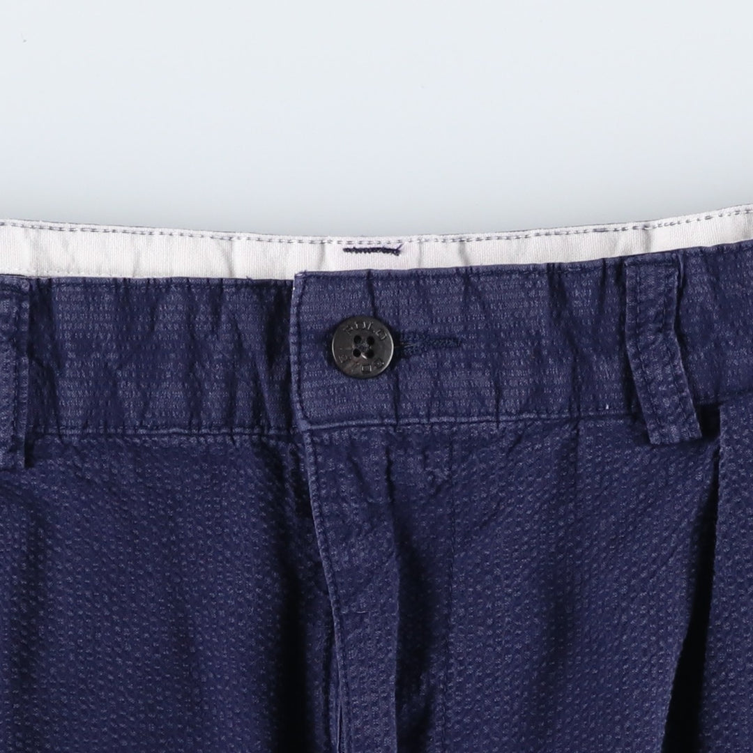 Ralph Lauren POLO GOLF seersucker shorts, men's size W35 (approx.) cotton navy blue type Vintage Second Hand