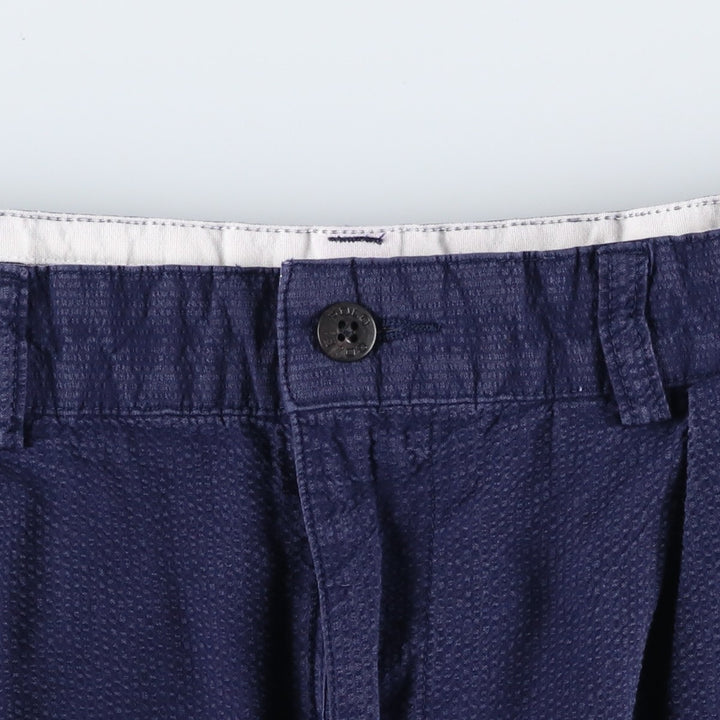 Ralph Lauren POLO GOLF seersucker shorts, men's size W35 (approx.) cotton navy blue type Vintage Second Hand