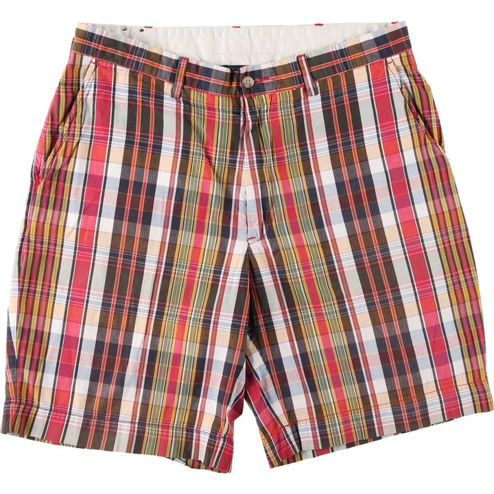 Ralph Lauren POLO by Ralph Lauren Check Pattern Cotton Shorts, Men's Size W34 (approx.) cotton multicolor Vintage Second Hand