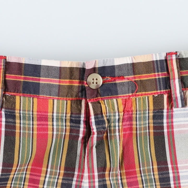 Ralph Lauren POLO by Ralph Lauren Check Pattern Cotton Shorts, Men's Size W34 (approx.) cotton multicolor Vintage Second Hand