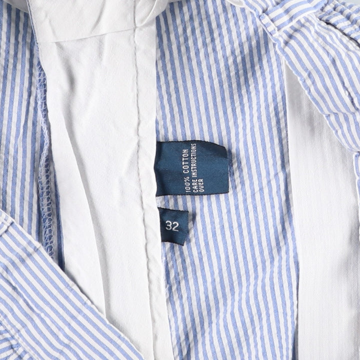 Ralph Lauren POLO by Ralph Lauren Stripe Pattern Seersucker Cotton Shorts, Men's Size W31 (approx.) cotton Blue type light blue Vintage Second Hand
