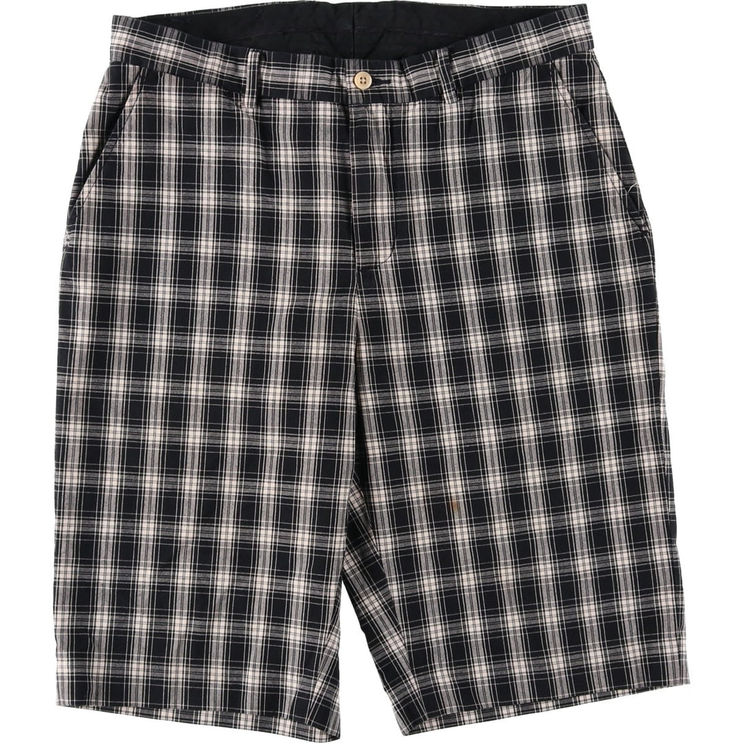 Ralph Lauren POLO by Ralph Lauren Check Pattern Shorts, Men's Size W34 (approx.) cotton black type Vintage Second Hand