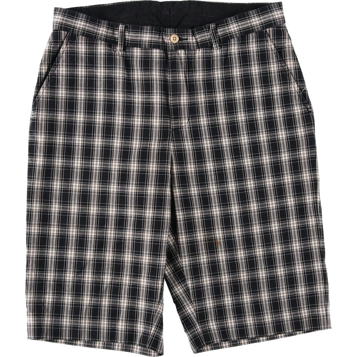 Ralph Lauren POLO by Ralph Lauren Check Pattern Shorts, Men's Size W34 (approx.) cotton black type Vintage Second Hand