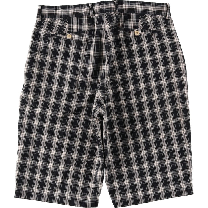 Ralph Lauren POLO by Ralph Lauren Check Pattern Shorts, Men's Size W34 (approx.) cotton black type Vintage Second Hand