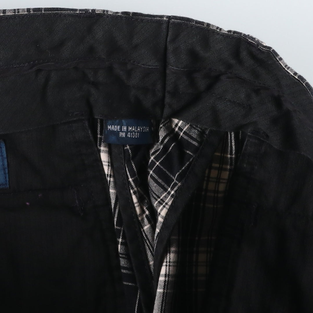 Ralph Lauren POLO by Ralph Lauren Check Pattern Shorts, Men's Size W34 (approx.) cotton black type Vintage Second Hand