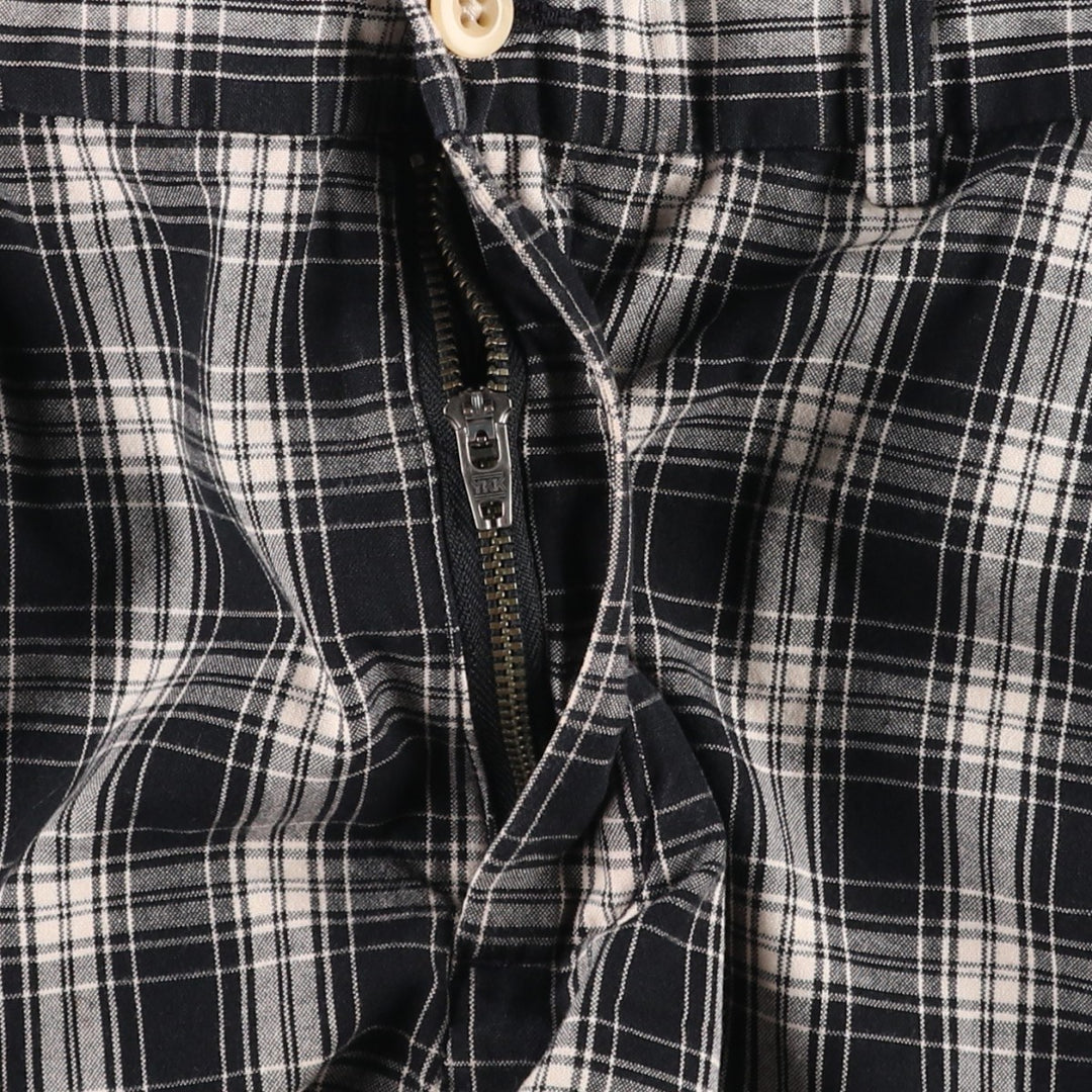 Ralph Lauren POLO by Ralph Lauren Check Pattern Shorts, Men's Size W34 (approx.) cotton black type Vintage Second Hand