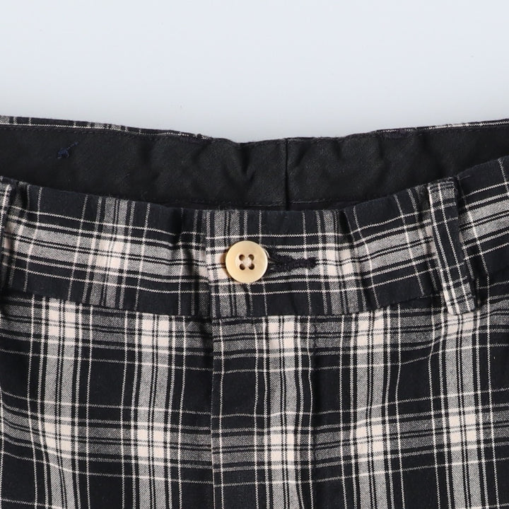Ralph Lauren POLO by Ralph Lauren Check Pattern Shorts, Men's Size W34 (approx.) cotton black type Vintage Second Hand
