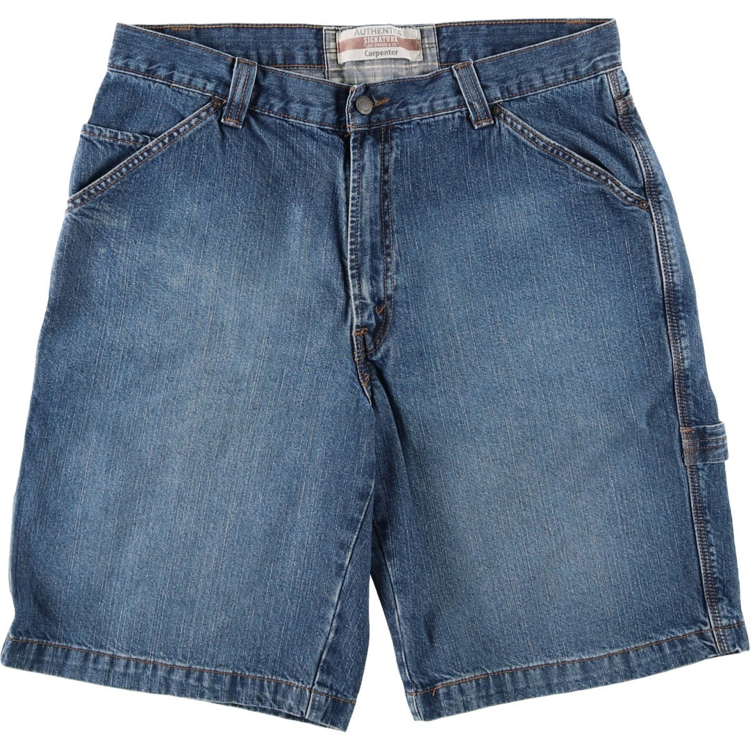 Levi's Signature Denim Painter Shorts, Men's Size W35 (approx.) cotton blue type Vintage Second Hand
