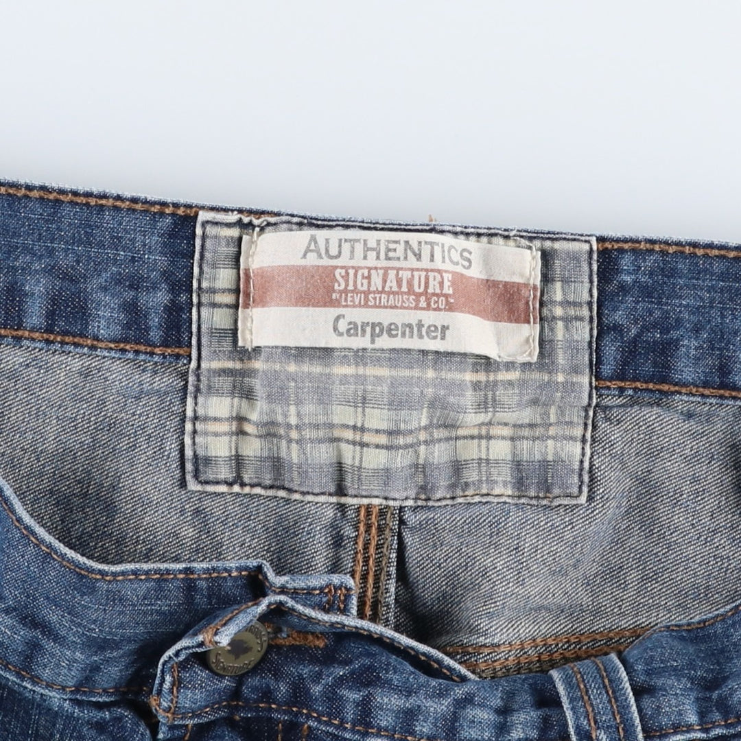 Levi's Signature Denim Painter Shorts, Men's Size W35 (approx.) cotton blue type Vintage Second Hand