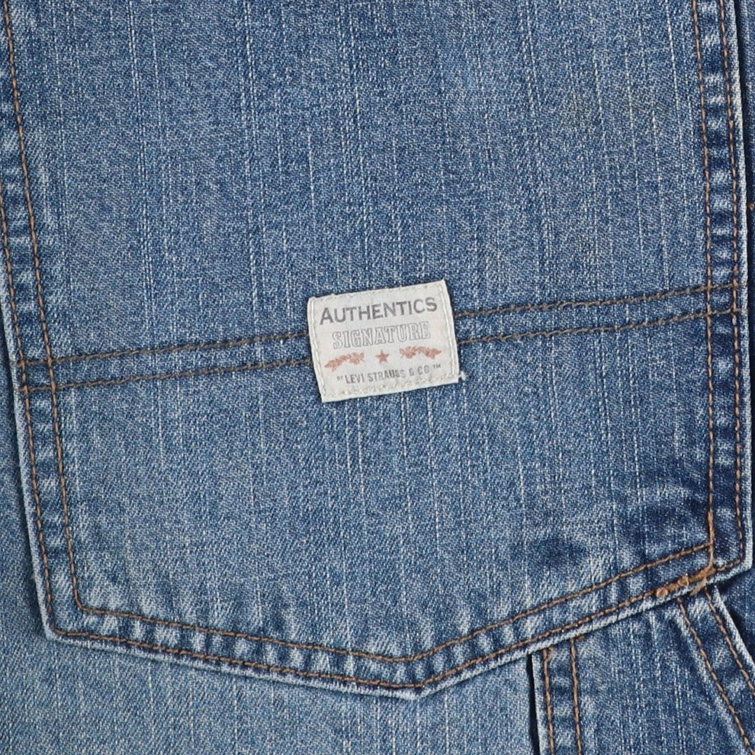 Levi's Signature Denim Painter Shorts, Men's Size W35 (approx.) cotton blue type Vintage Second Hand