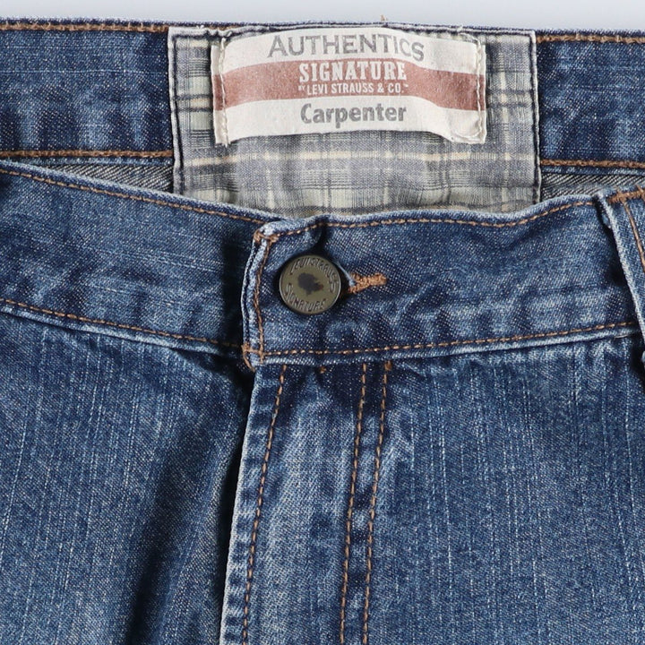 Levi's Signature Denim Painter Shorts, Men's Size W35 (approx.) cotton blue type Vintage Second Hand