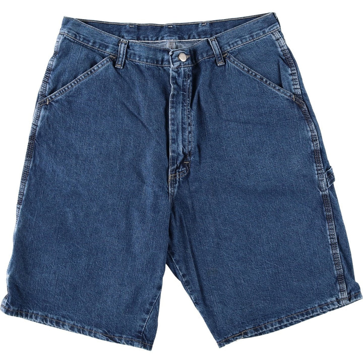 Wrangler denim painter shorts, made in the USA, men's size W34 (approx.). cotton navy blue type Vintage Second Hand