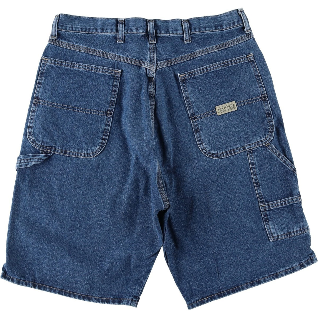 Wrangler denim painter shorts, made in the USA, men's size W34 (approx.). cotton navy blue type Vintage Second Hand