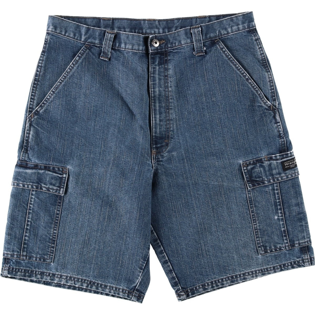 Wrangler Men's Denim Cargo Shorts, Size W36 cotton blue type Vintage Second Hand