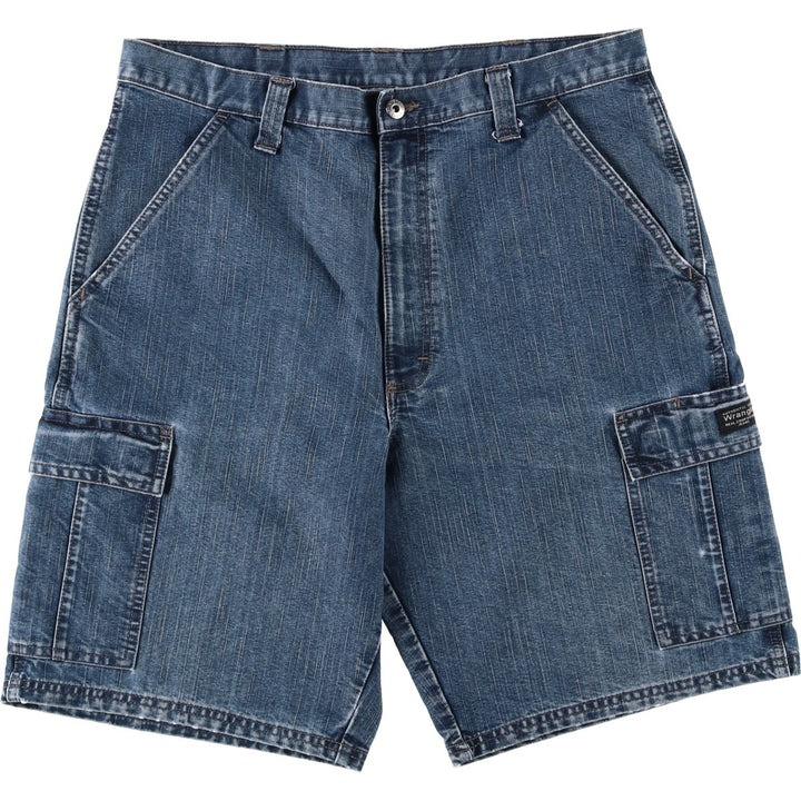 Wrangler Men's Denim Cargo Shorts, Size W36 cotton blue type Vintage Second Hand
