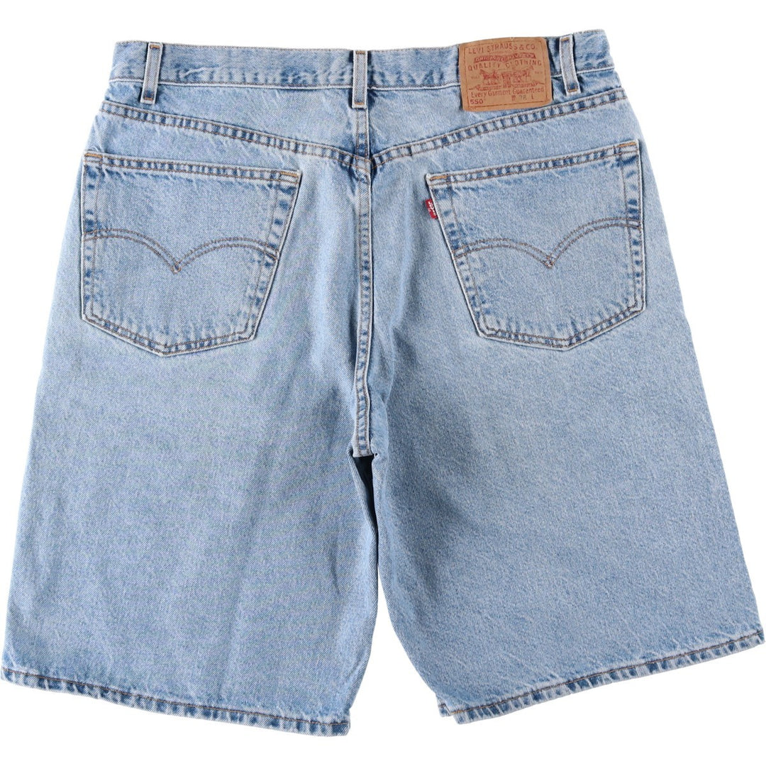 2000'S Levi's 550 Relaxed Fit Denim Shorts/Jorts Men's Size W37 cotton Blue type light blue Vintage Second Hand