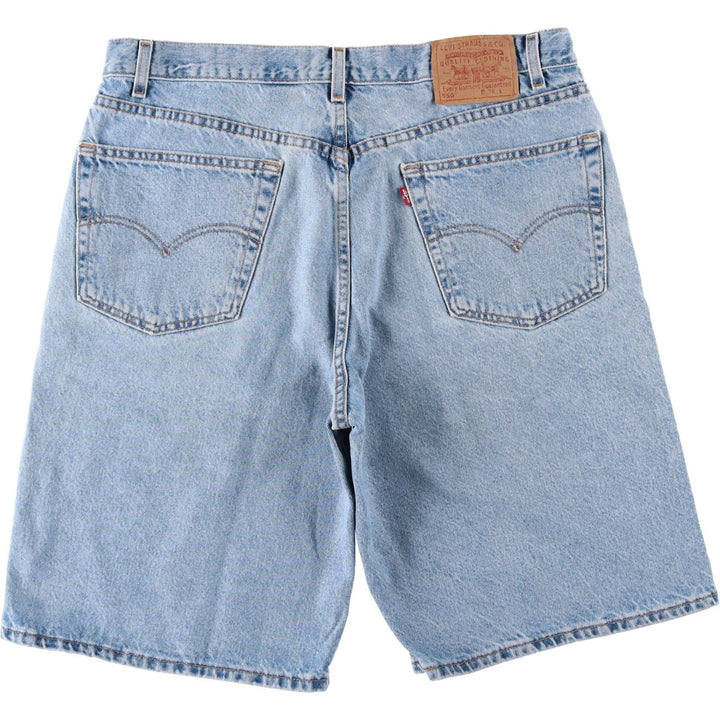 2000'S Levi's 550 Relaxed Fit Denim Shorts/Jorts Men's Size W37 cotton Blue type light blue Vintage Second Hand