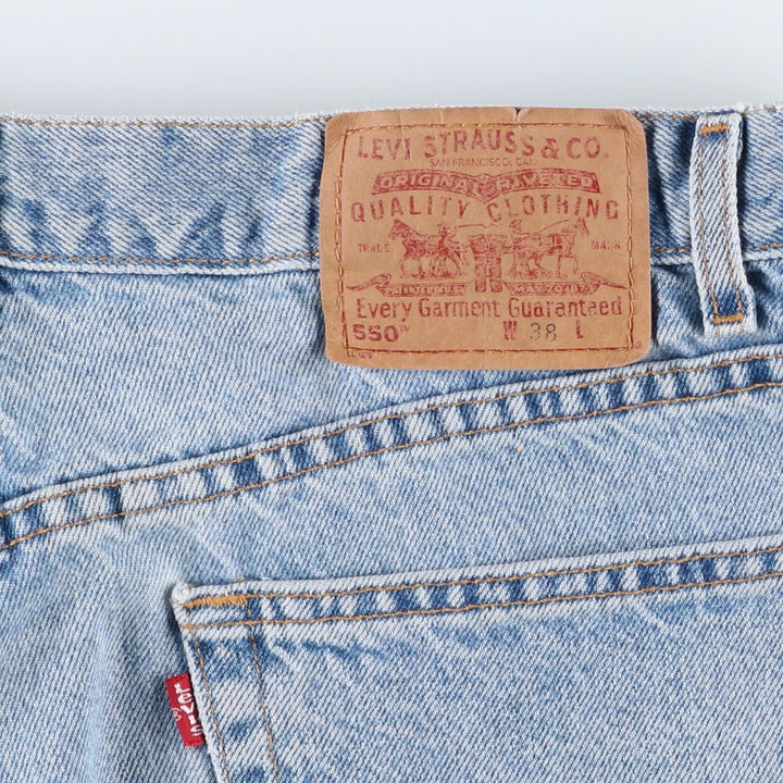 2000'S Levi's 550 Relaxed Fit Denim Shorts/Jorts Men's Size W37 cotton Blue type light blue Vintage Second Hand