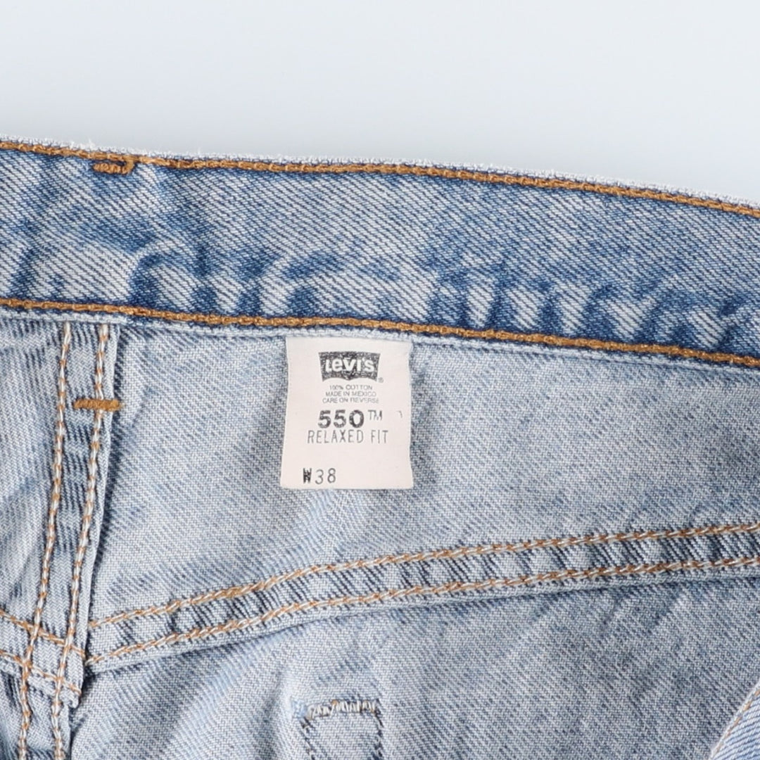 2000'S Levi's 550 Relaxed Fit Denim Shorts/Jorts Men's Size W37 cotton Blue type light blue Vintage Second Hand