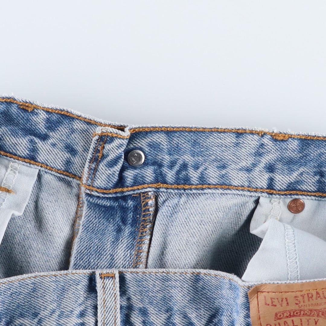 2000'S Levi's 550 Relaxed Fit Denim Shorts/Jorts Men's Size W37 cotton Blue type light blue Vintage Second Hand