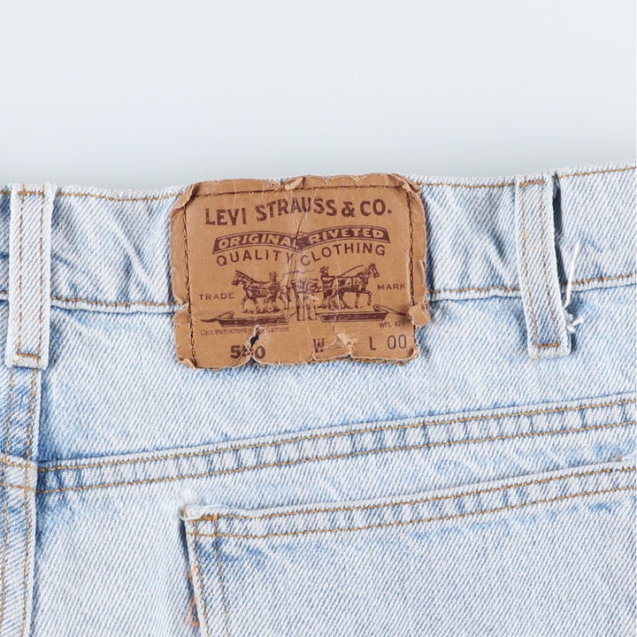 90s-00'S Levi's 550 Denim Shorts, Men's W37 (approx.), Vintage unclear Blue type light blue Vintage Second Hand