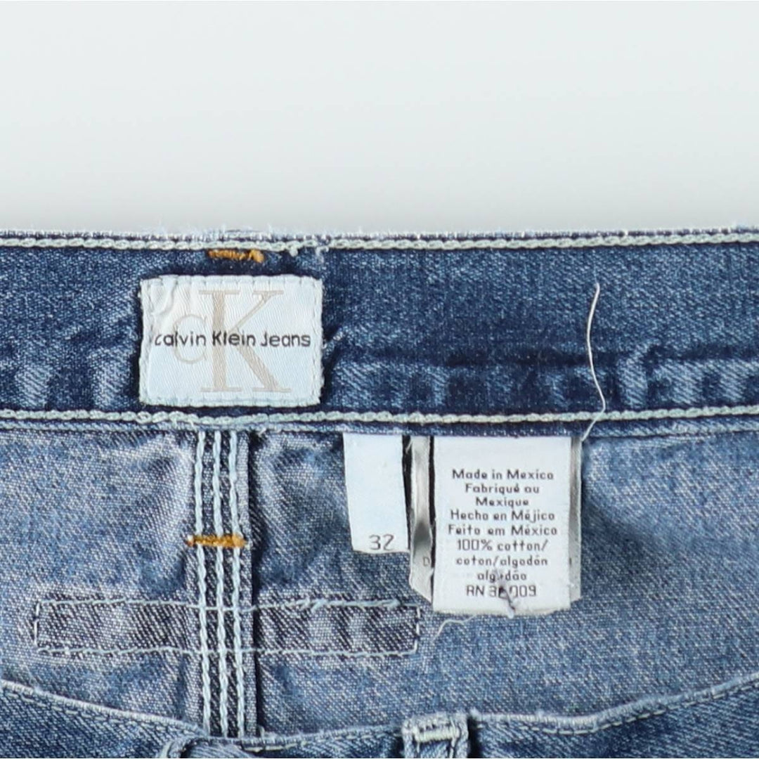 90s-00'S Calvin Klein Jeans Denim Painter Shorts, Men's Size W34 (approx.), Vintage cotton blue type Vintage Second Hand