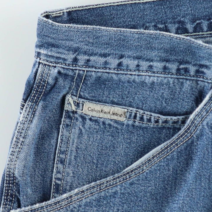 90s-00'S Calvin Klein Jeans Denim Painter Shorts, Men's Size W34 (approx.), Vintage cotton blue type Vintage Second Hand