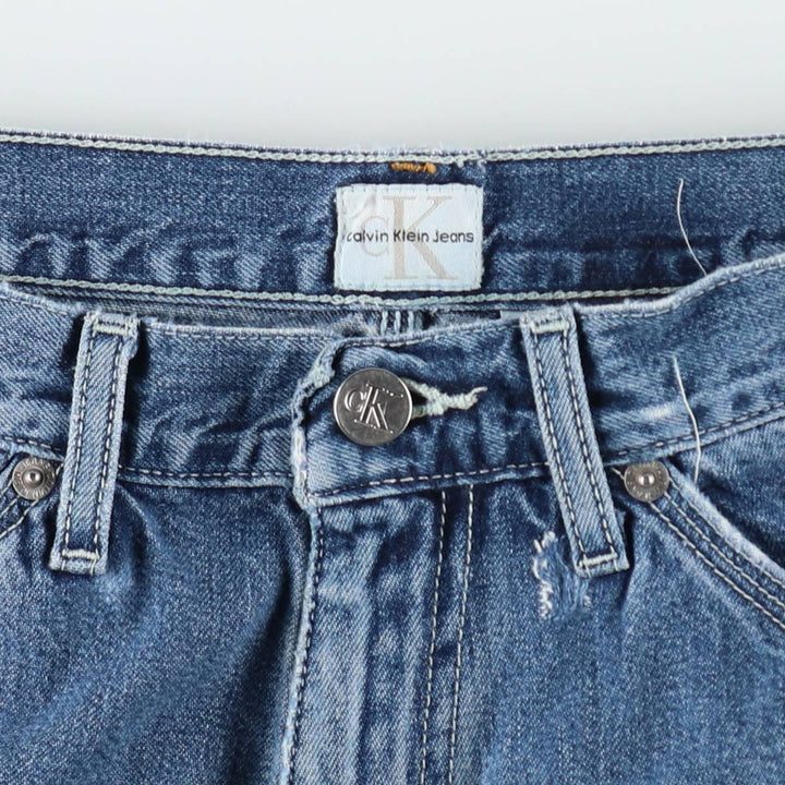 90s-00'S Calvin Klein Jeans Denim Painter Shorts, Men's Size W34 (approx.), Vintage cotton blue type Vintage Second Hand