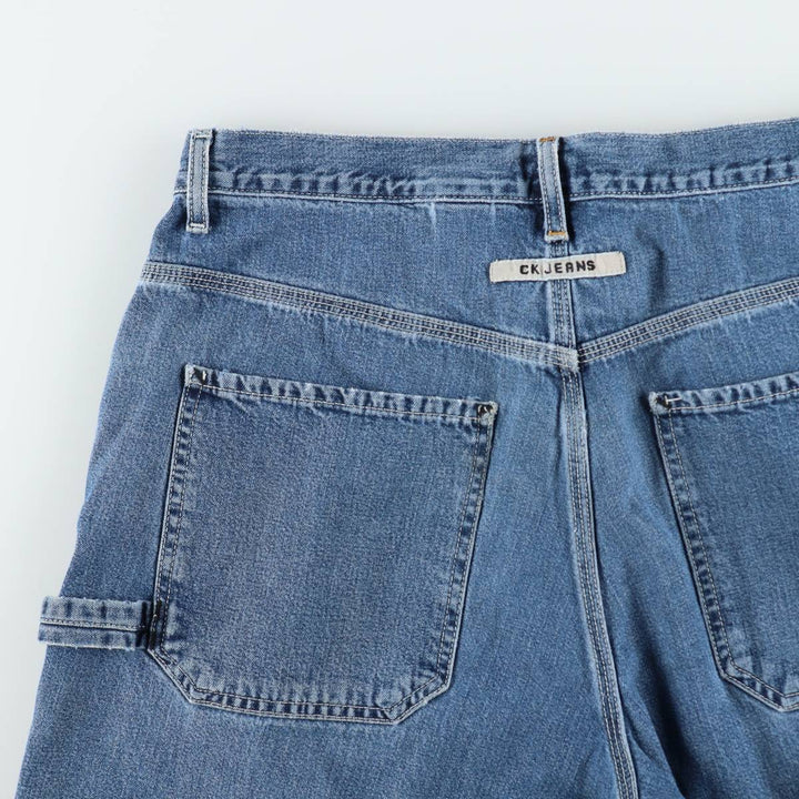 90s-00'S Calvin Klein Jeans Denim Painter Shorts, Men's Size W34 (approx.), Vintage cotton blue type Vintage Second Hand