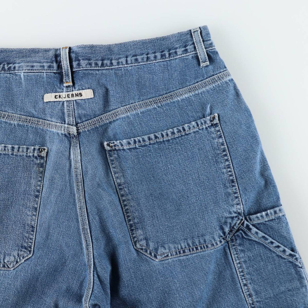 90s-00'S Calvin Klein Jeans Denim Painter Shorts, Men's Size W34 (approx.), Vintage cotton blue type Vintage Second Hand