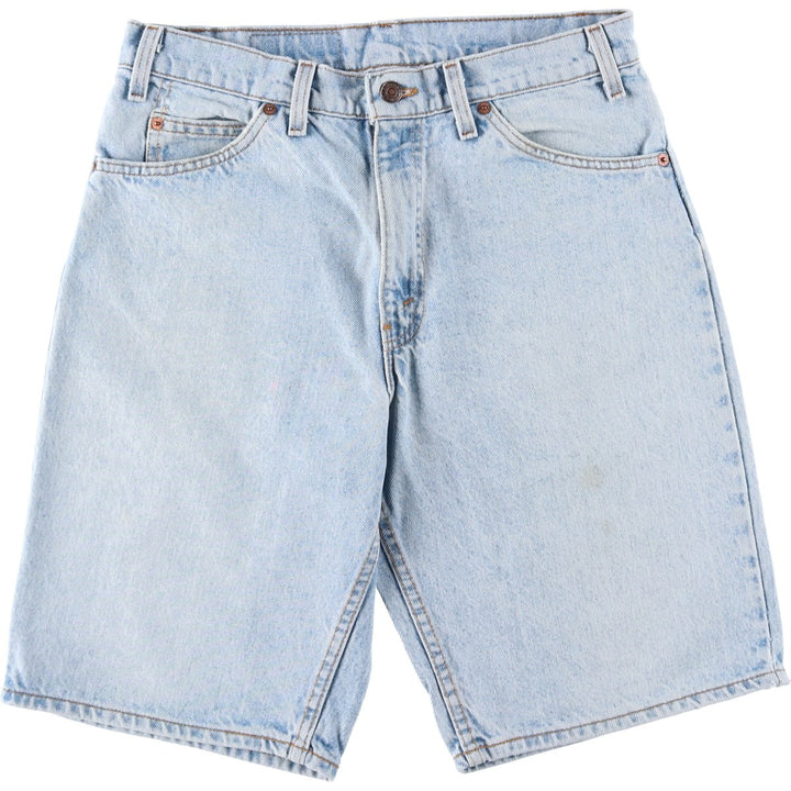 90'S Levi's 550-0234 Orange Tab Denim Shorts, Half Pants, Made in USA, Men's W32 (approx.), Vintage cotton Blue type light blue Vintage Second Hand