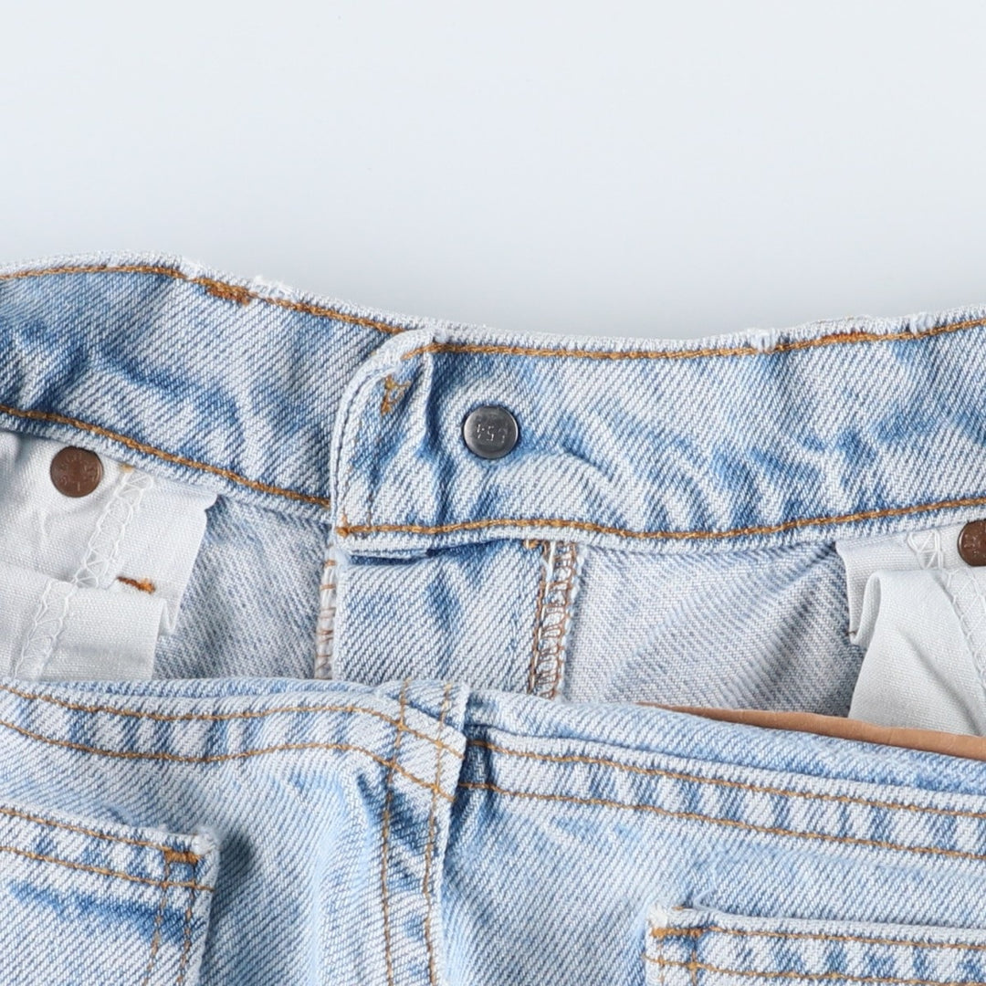 90'S Levi's 550-0234 Orange Tab Denim Shorts, Half Pants, Made in USA, Men's W32 (approx.), Vintage cotton Blue type light blue Vintage Second Hand