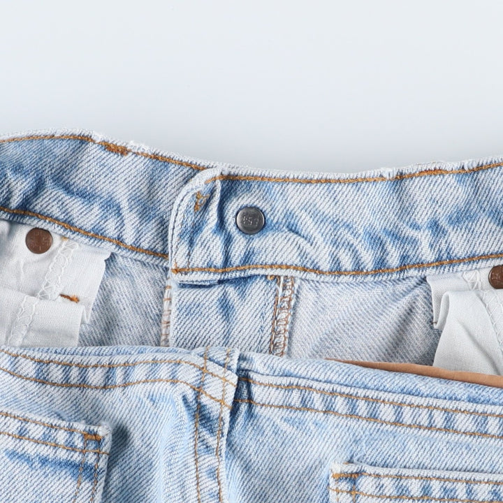 90'S Levi's 550-0234 Orange Tab Denim Shorts, Half Pants, Made in USA, Men's W32 (approx.), Vintage cotton Blue type light blue Vintage Second Hand
