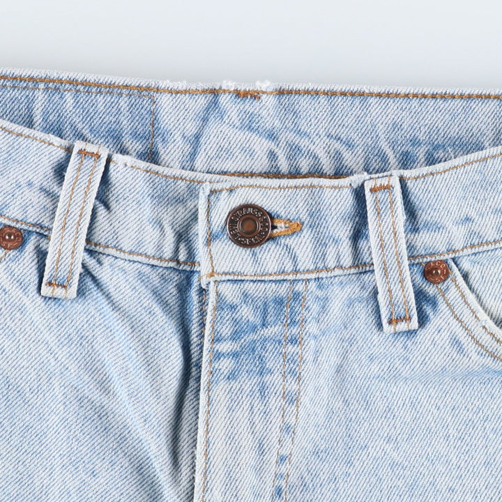 90'S Levi's 550-0234 Orange Tab Denim Shorts, Half Pants, Made in USA, Men's W32 (approx.), Vintage cotton Blue type light blue Vintage Second Hand