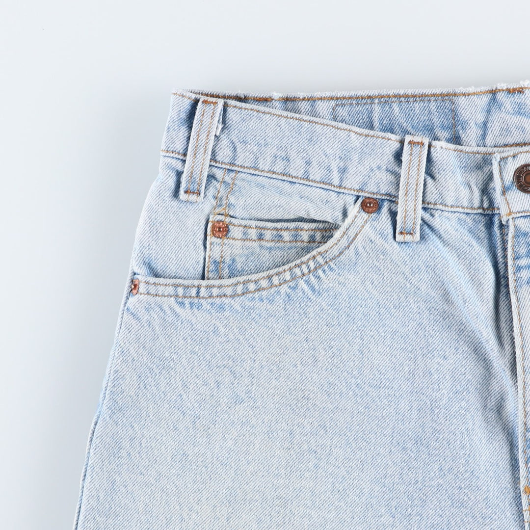 90'S Levi's 550-0234 Orange Tab Denim Shorts, Half Pants, Made in USA, Men's W32 (approx.), Vintage cotton Blue type light blue Vintage Second Hand