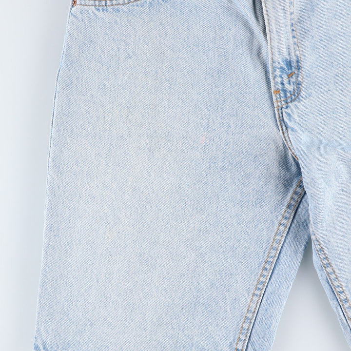 90'S Levi's 550-0234 Orange Tab Denim Shorts, Half Pants, Made in USA, Men's W32 (approx.), Vintage cotton Blue type light blue Vintage Second Hand