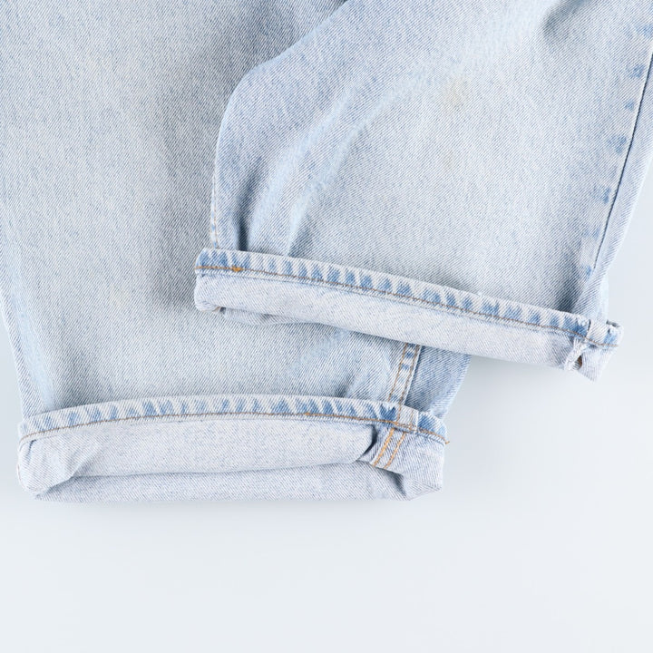 90'S Levi's 550-0234 Orange Tab Denim Shorts, Half Pants, Made in USA, Men's W32 (approx.), Vintage cotton Blue type light blue Vintage Second Hand