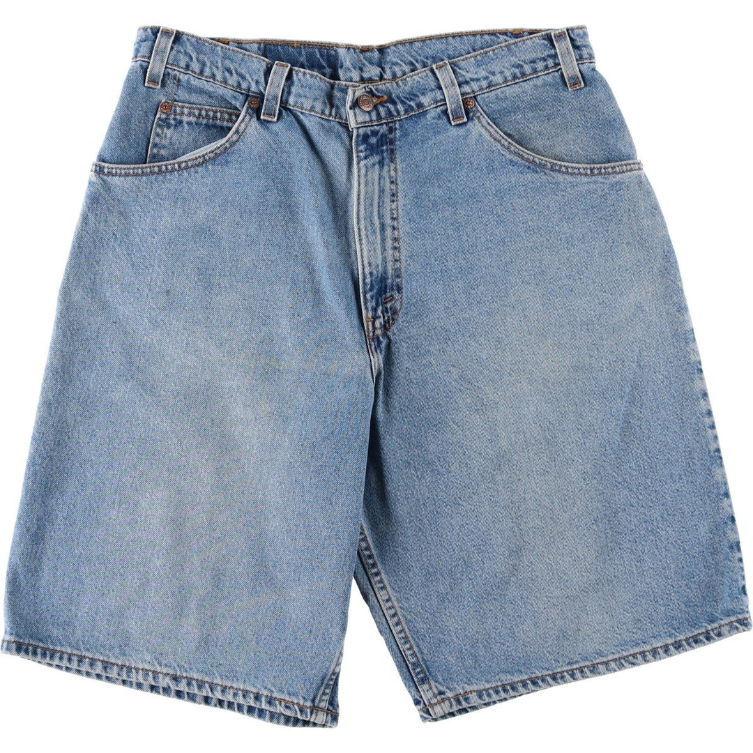 1990'S Levi's 565-1714 Wide Leg Denim Shorts, Made in USA, Men's Size W34 (approx.), Vintage. cotton blue type Vintage Second Hand